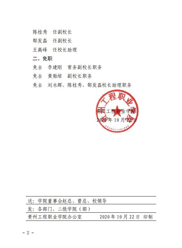 开云网页版 关于李建刚等六位同志职务任免的通知(图2)